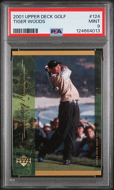 2001 Upper Deck Golf 124 Tiger Woods PSA