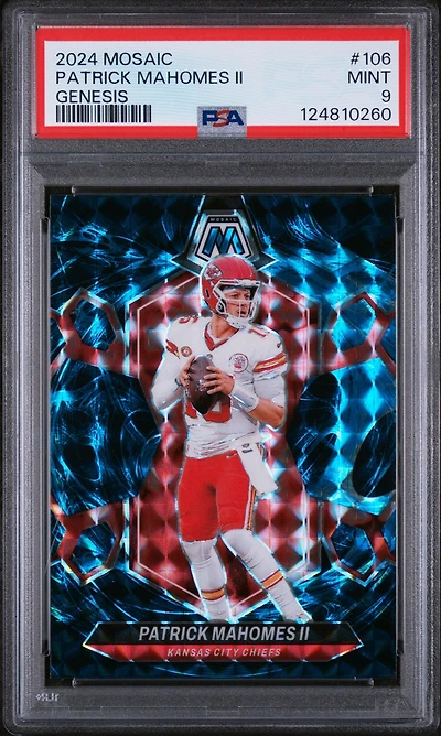 2024 Panini Mosaic 106 Patrick Mahomes Ii Genesis PSA 9