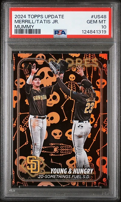 2024 Topps Update Us48 Fernando Tatis Jr./jackson Merrill Mummy PSA 10