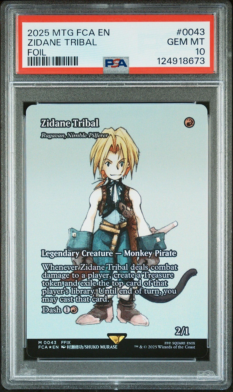 2025 Magic The Gathering Final Fantasy: Through The Ages 0043 Zidane Tribal Foil PSA 10