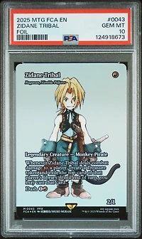 2025 Magic The Gathering Final Fantasy: Through The Ages 0043 Zidane Tribal Foil PSA 10