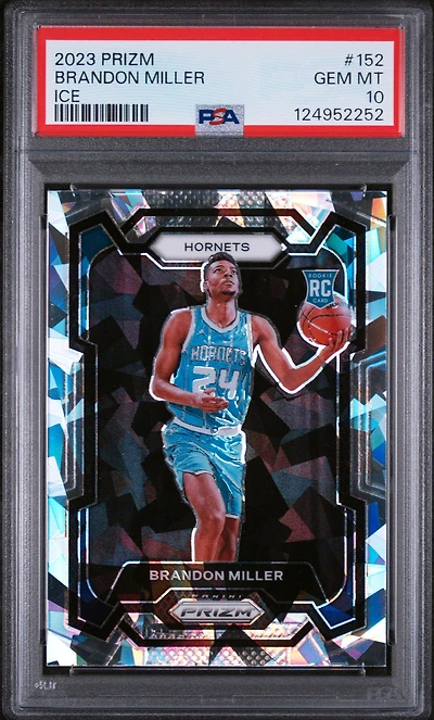 2023 Panini Prizm 152 Brandon Miller Ice PSA