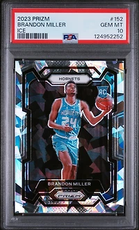 2023 Panini Prizm 152 Brandon Miller Ice PSA