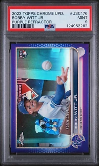 2022 Topps Chrome Update Usc176 Bobby Witt Jr. Purple Refractor PSA