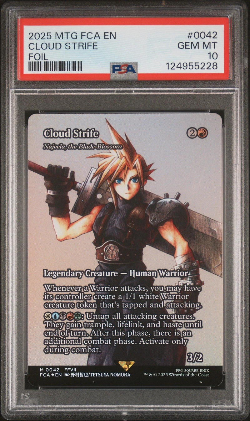 2025 Magic The Gathering Final Fantasy: Through The Ages 0042 Cloud Strife Foil PSA 10