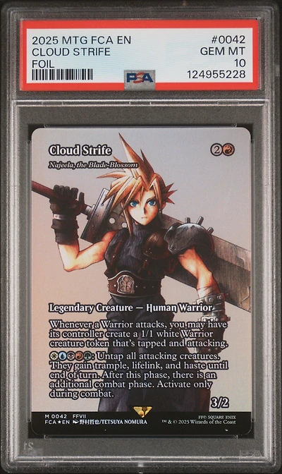 2025 Magic The Gathering Final Fantasy: Through The Ages 0042 Cloud Strife Foil PSA 10