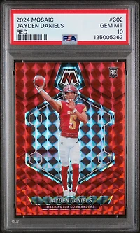2024 Panini Mosaic 302 Jayden Daniels Red PSA 10