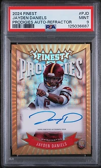 2024 Topps Finest Prodigies Autographs Pjd Jayden Daniels Refractor PSA 9