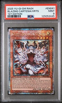 2025 Yu-gi-oh! Ra04-quarter Century Stampede En041 Blazing Cartesia, The Virtuous 1st Edition PSA 9