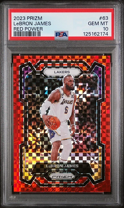 2023 Panini Prizm 63 Lebron James Red Power PSA 10