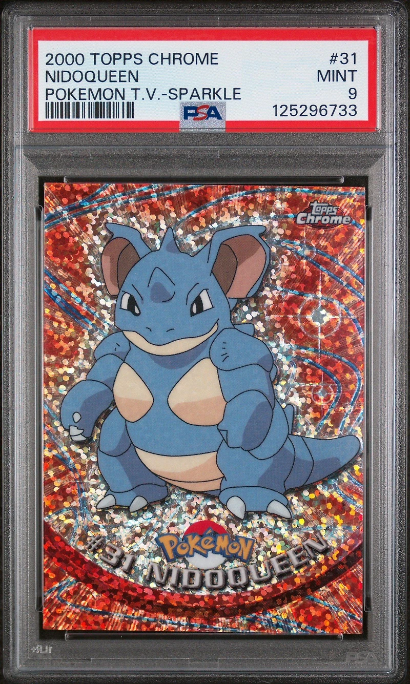 2000 Topps Chrome Pokemon T.v. 31 Nidoqueen Sparkle PSA 9