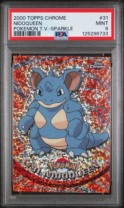 2000 Topps Chrome Pokemon T.v. 31 Nidoqueen Sparkle PSA 9