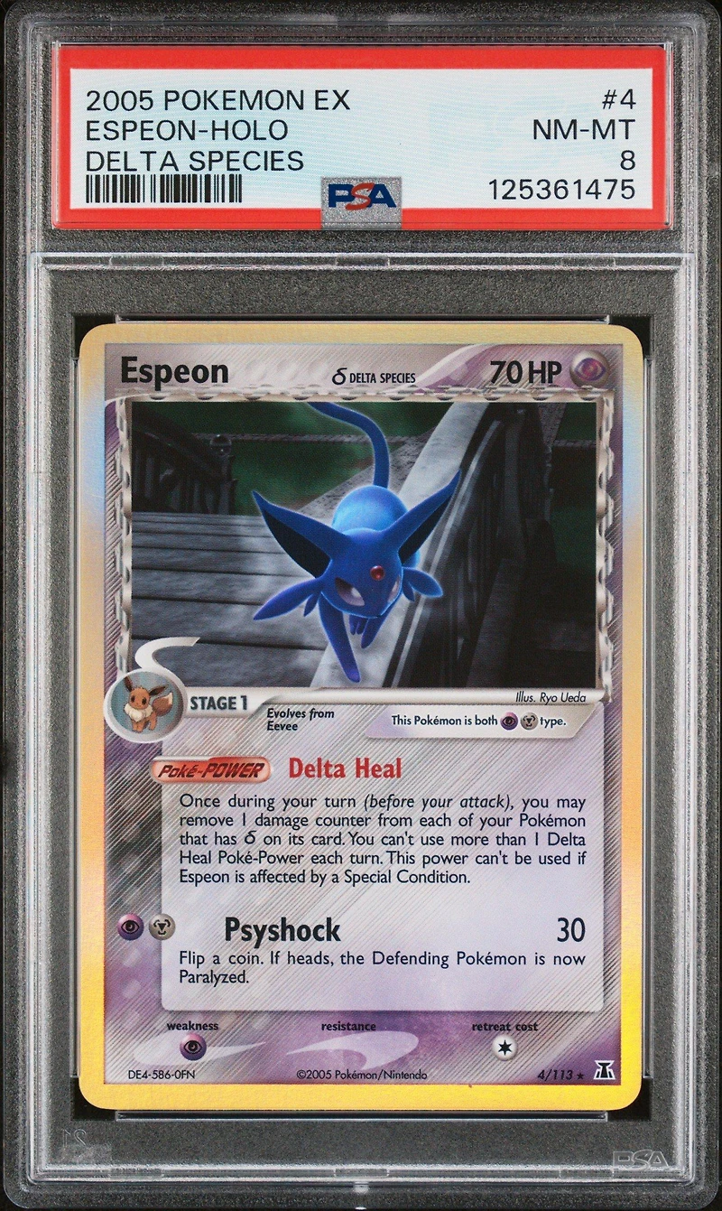 2005 Pokemon Ex Delta Species 4 Espeon-holo PSA