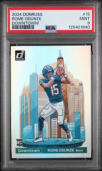 2024 Panini Donruss Downtown! 15 Rome Odunze PSA 9