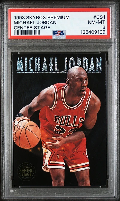 1993 Skybox Premium Center Stage Cs1 Michael Jordan PSA 8