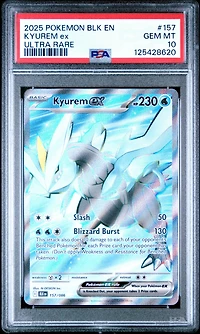 2025 Pokemon Blk En-black Bolt 157 Kyurem Ex Ultra Rare PSA