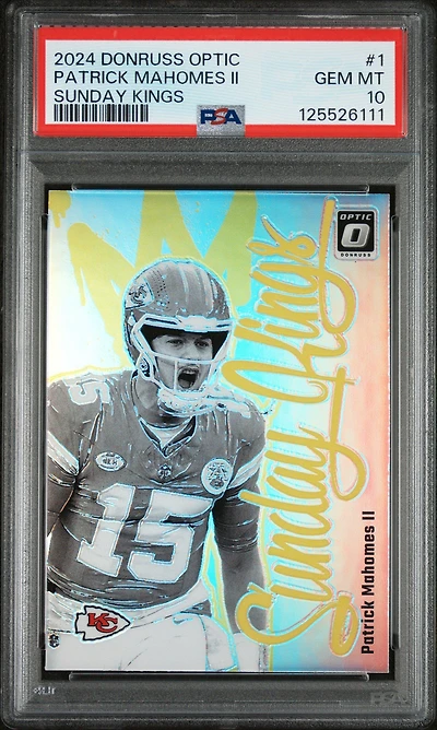 2024 Panini Donruss Optic Sunday Kings 1 Patrick Mahomes Ii PSA 10