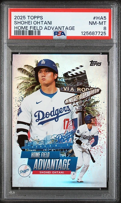 2025 Topps Home Field Advantage Ha5 Shohei Ohtani PSA 8