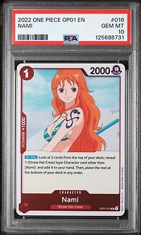 2022 One Piece Op01-romance Dawn 016 Nami PSA 10