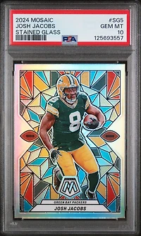 2024 Panini Mosaic Stained Glass Sg5 Josh Jacobs PSA 10