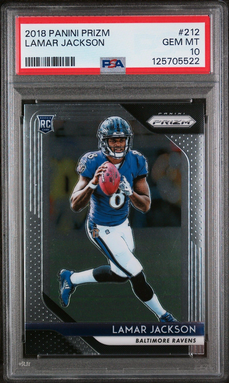 2018 Panini Prizm 212 Lamar Jackson PSA