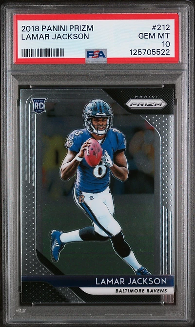 2018 Panini Prizm 212 Lamar Jackson PSA