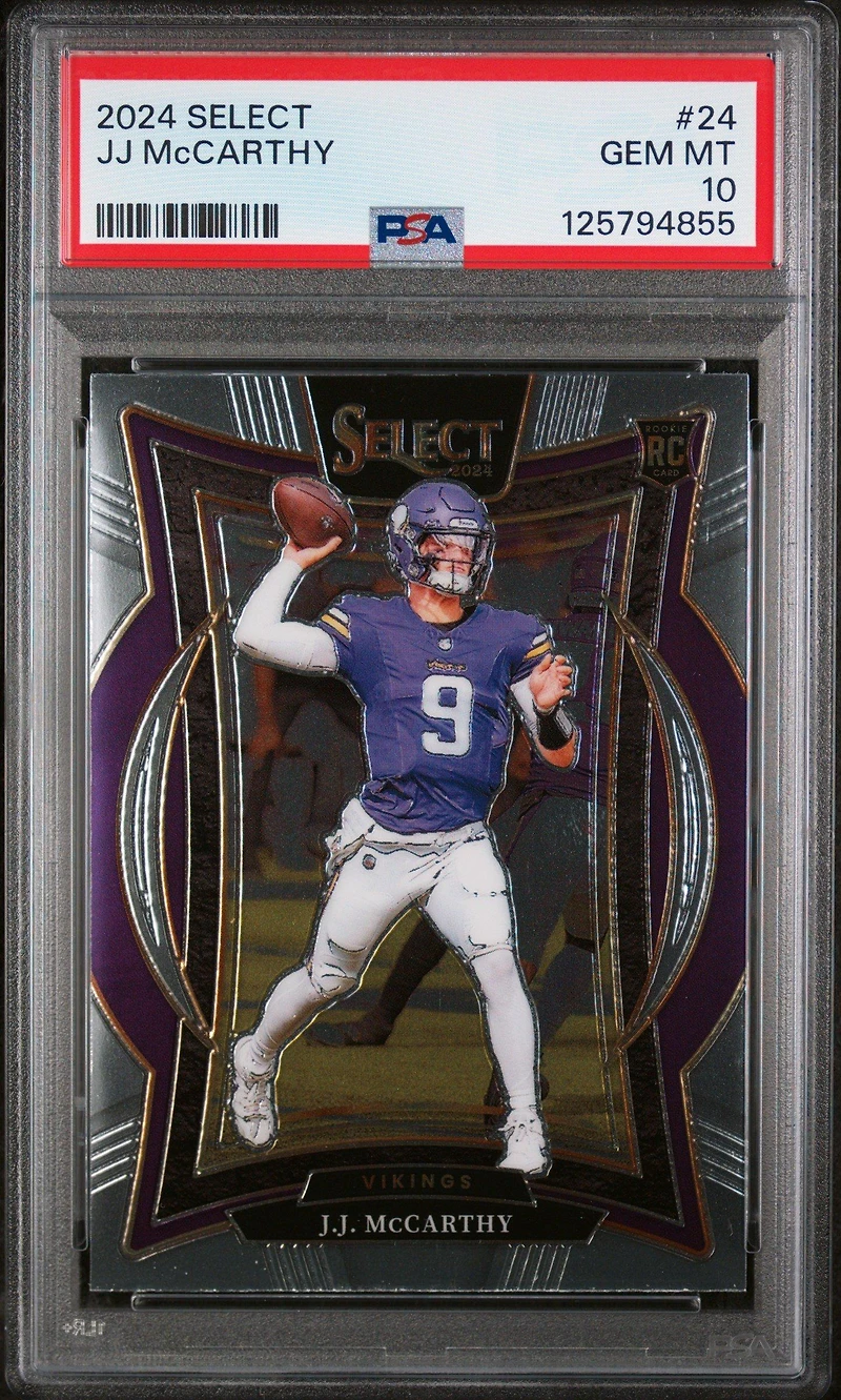 2024 Panini Select 24 Jj Mccarthy PSA 10