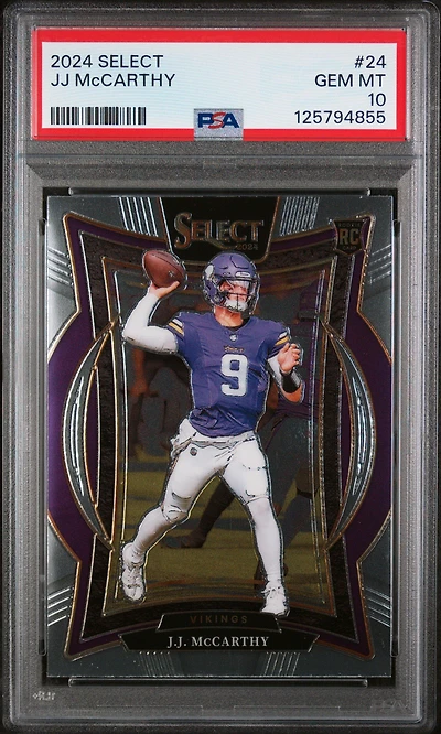 2024 Panini Select 24 Jj Mccarthy PSA 10
