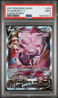 2021 Pokemon Sword & Shield Fusion Strike 255 Full Art/genesect V PSA