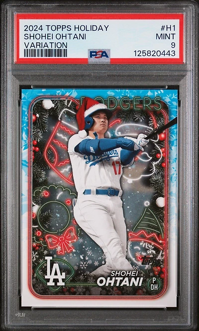 2024 Topps Holiday H1 Shohei Ohtani Variation PSA 9