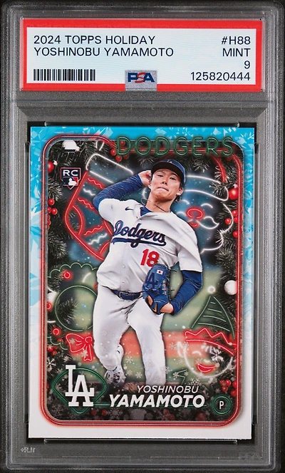 2024 Topps Holiday H88 Yoshinobu Yamamoto PSA 9