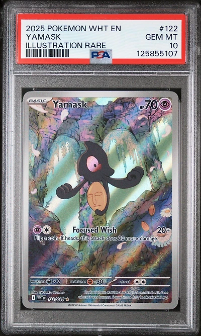 2025 Pokemon Wht En-white Flare 122 Yamask Illustration Rare PSA