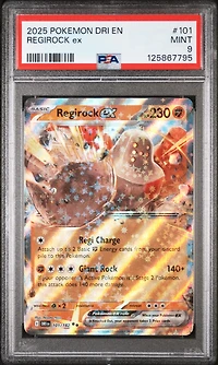 2025 Pokemon Dri En-destined Rivals 101 Regirock Ex PSA