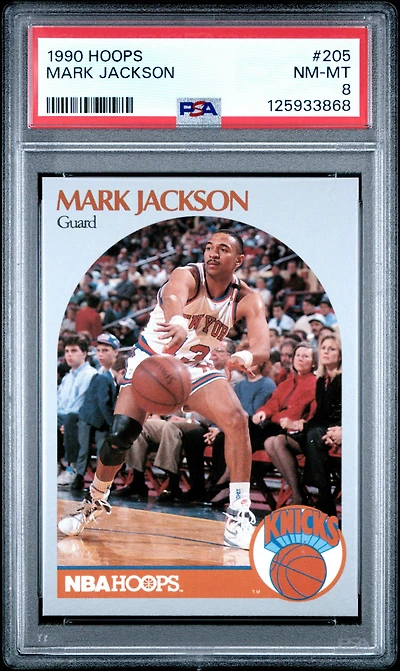 1990 Hoops 205 Mark Jackson PSA 8