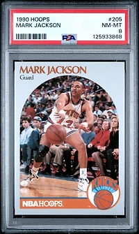1990 Hoops 205 Mark Jackson PSA 8