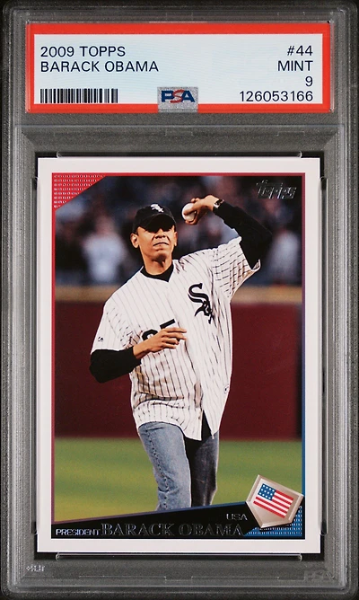2009 Topps 44 Barack Obama PSA 9
