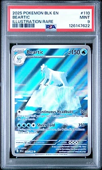 2025 Pokemon Blk En-black Bolt 110 Beartic Illustration Rare PSA 9