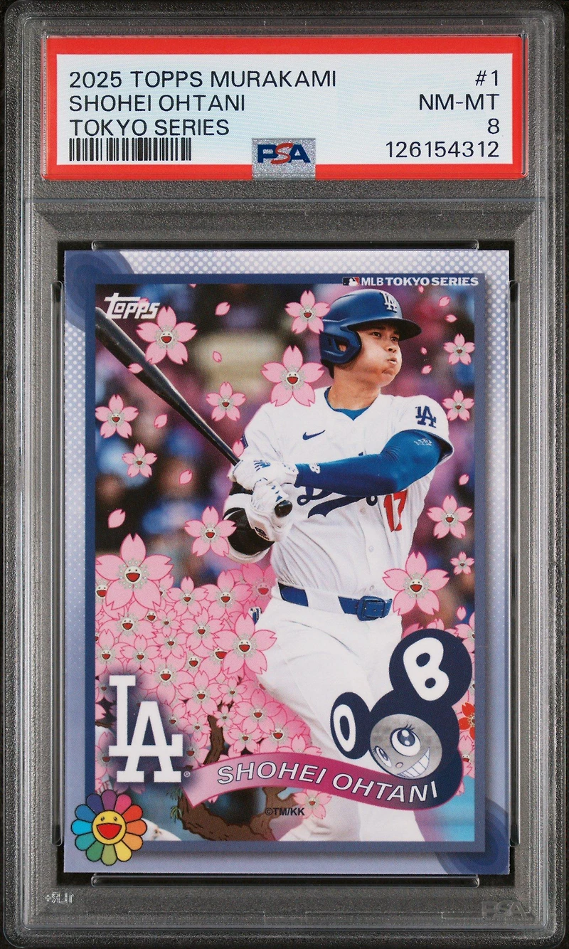 2025 Topps Takashi Murakami + Mlb World Tour Tokyo Series 1 Shohei Ohtani PSA 8