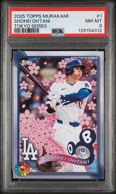2025 Topps Takashi Murakami + Mlb World Tour Tokyo Series 1 Shohei Ohtani PSA 8