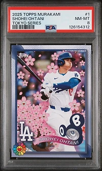 2025 Topps Takashi Murakami + Mlb World Tour Tokyo Series 1 Shohei Ohtani PSA 8