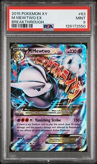 2015 Pokemon Xy Breakthrough Mewtwo Ex PSA