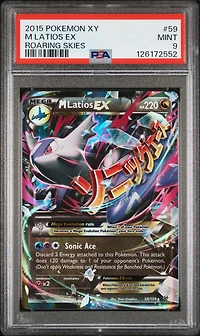 2015 Pokemon Xy Roaring Skies 59 M Latios Ex PSA 9