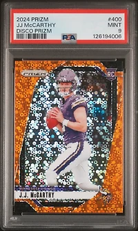 2024 Panini Prizm 400 Jj Mccarthy Disco Prizm PSA 9