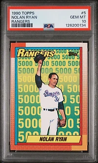1990 Topps 5 Nolan Ryan Rangers PSA 10
