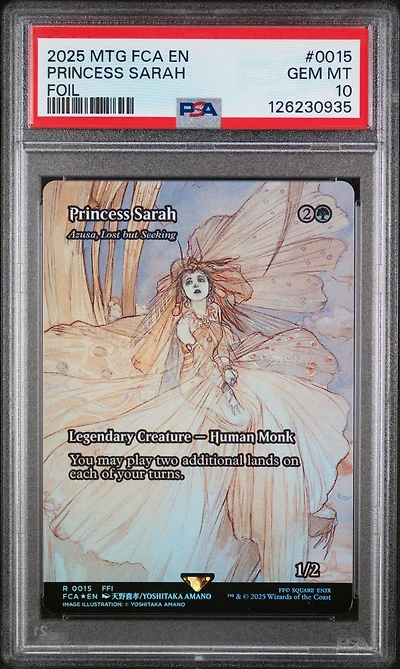 2025 Magic The Gathering Final Fantasy: Through The Ages 0015 Princess Sarah Foil PSA 10