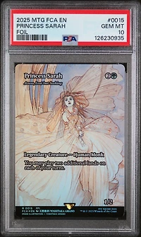 2025 Magic The Gathering Final Fantasy: Through The Ages 0015 Princess Sarah Foil PSA 10