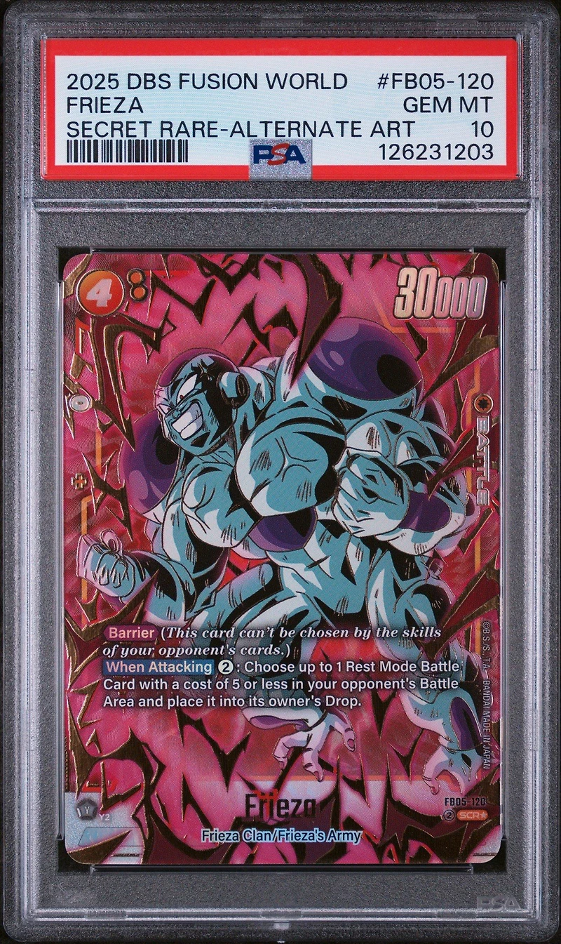 2025 Dragon Ball Super Card Game Fusion World New Adventure Fb05-120 Frieza Secret Rare-alternate Art PSA 10