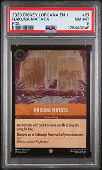 2023 Disney Lorcana En 1-the First Chapter 27 Hakuna Matata Foil PSA 8