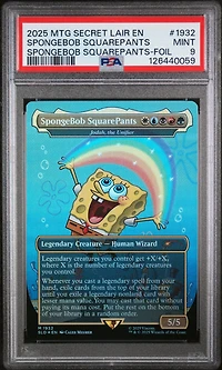 2025 Magic The Gathering Secret Lair Drop 1932 Spongebob Squarepants Spongebob Squarepants: Legends Of Bikini Bottom-foil PSA 9