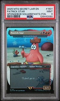 2025 Magic The Gathering Secret Lair Drop 1931 Patrick Star Spongebob Squarepants: Legends Of Bikini Bottom-foil PSA 9